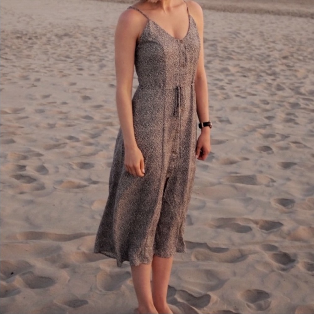 Leopard Button Down Dress w/ Tie